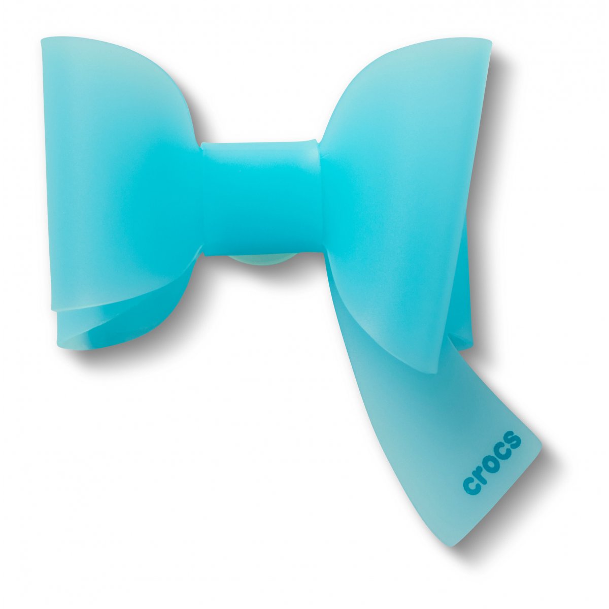 Blue asymmetrical bow